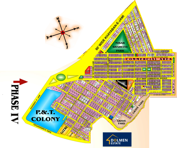 DHA Karachi Phase 4 Phase IV Map Property 365   DHA Karachi Phase 4 Phase IV Map 600x502 